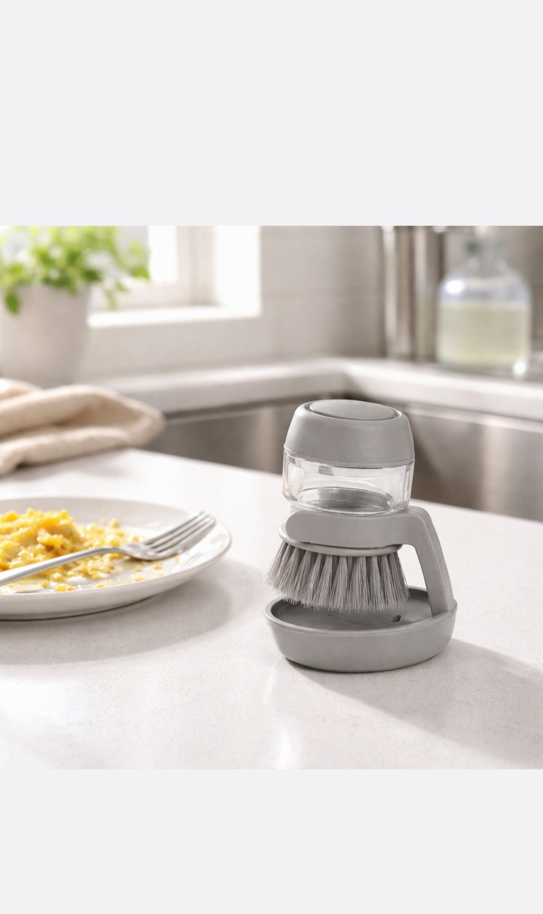 VivaNest 2 in 1 Soap Dispensing Fish Scrub Brush