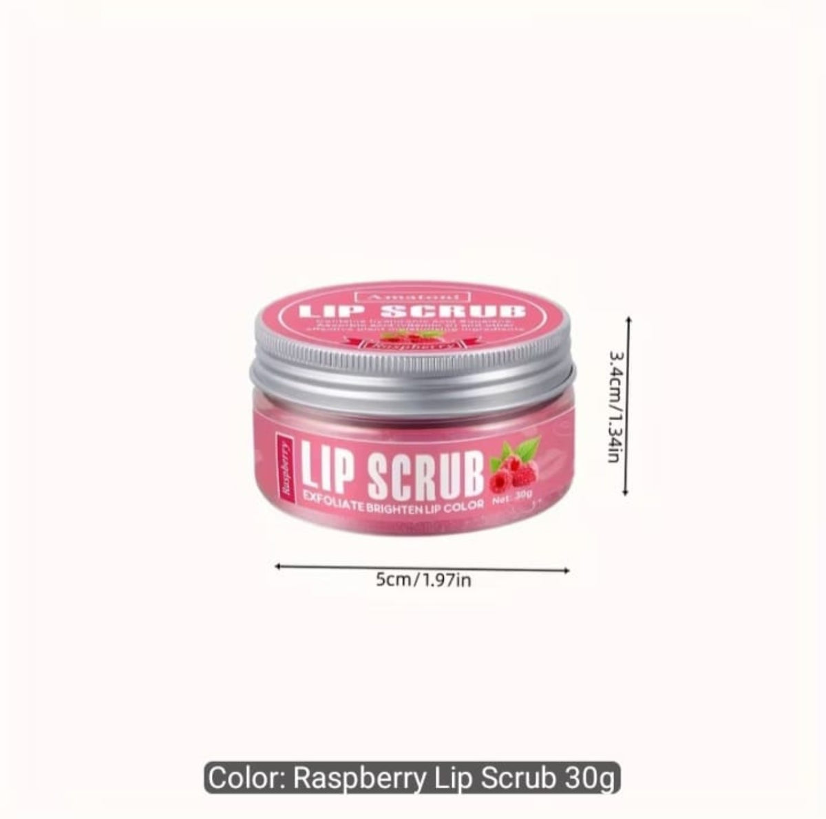 Raspberry lip scrub smooth lips result