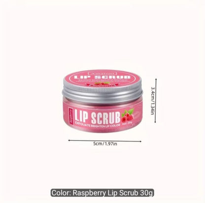 Raspberry lip scrub smooth lips result