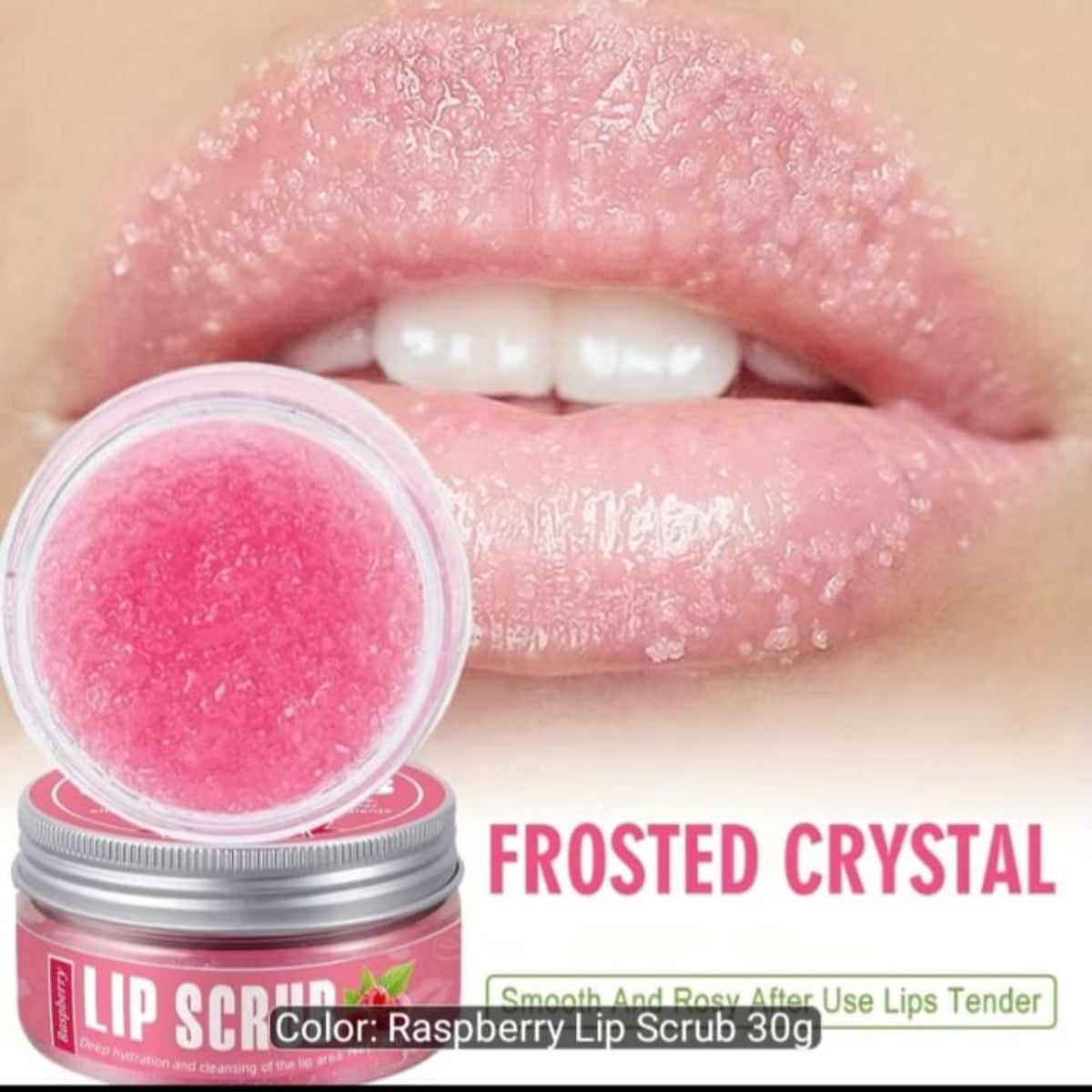 Raspberry lip scrub product image
