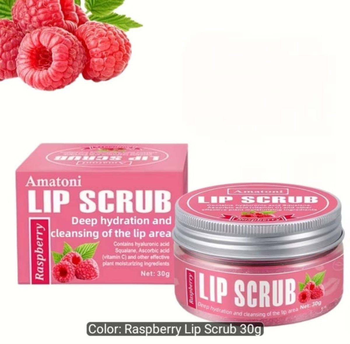 Raspberry lip scrub lip care