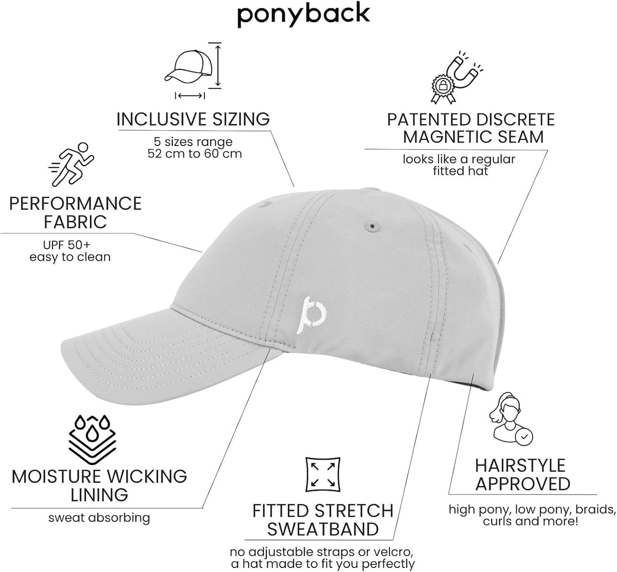 VivaNest Ponyback Magnectic Hats
