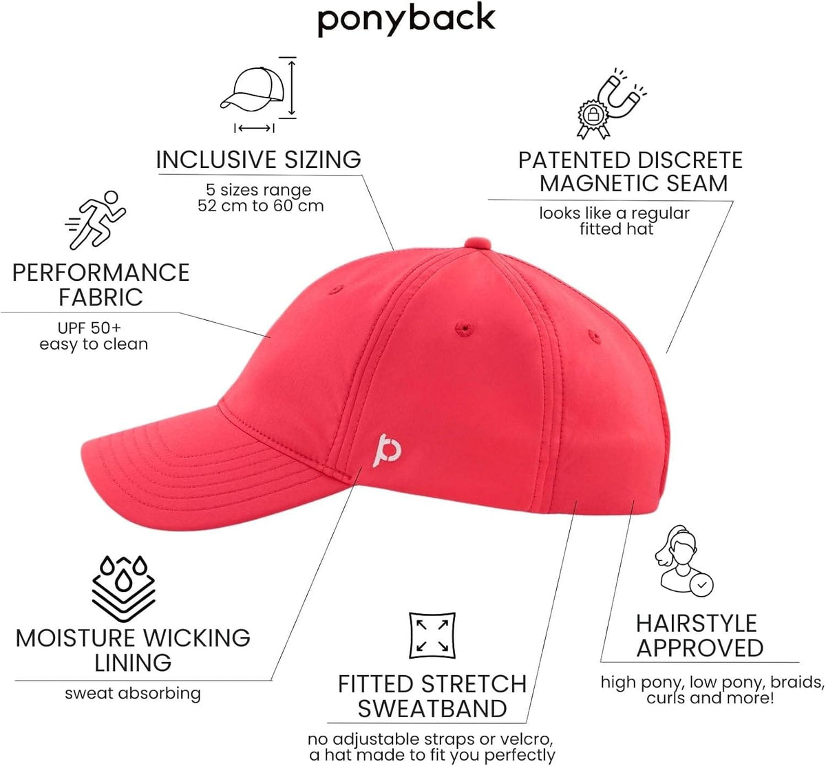 VivaNest Ponyback Magnectic Hats