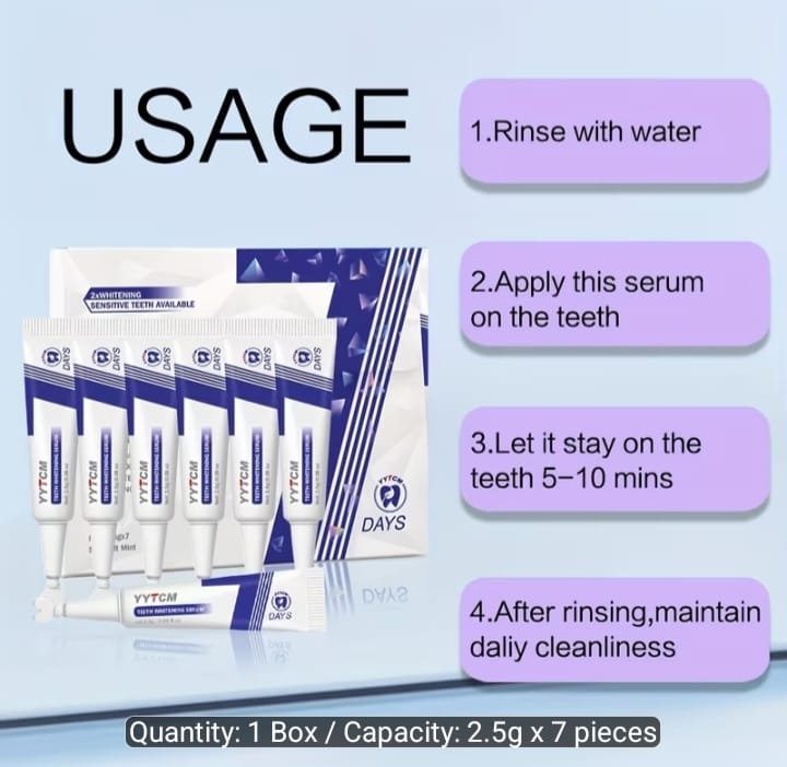 VivaNest 7 Days Teeth Whitening Essence – Deep Cleaning & Whitening Gel